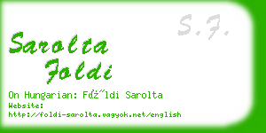 sarolta foldi business card